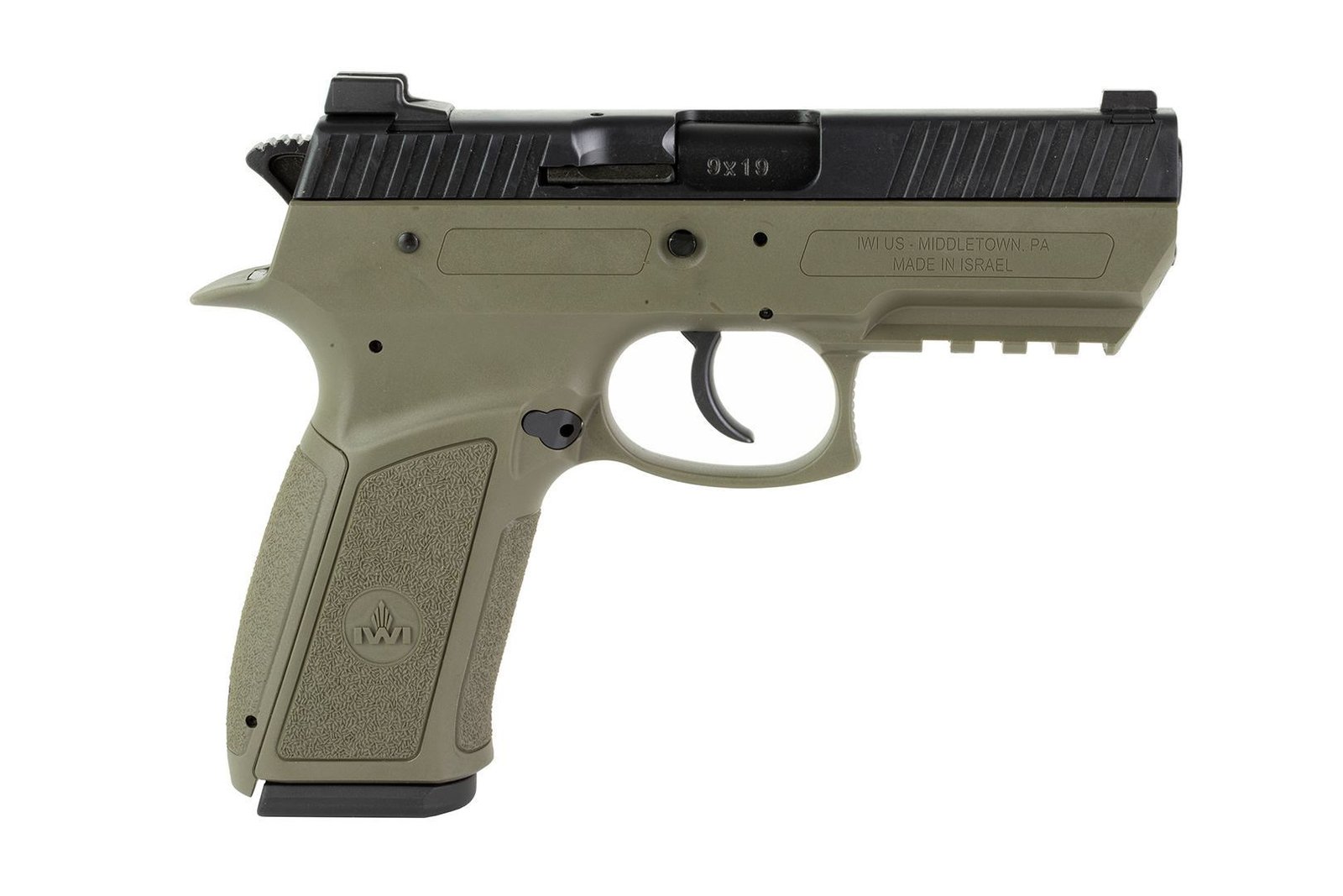 IWI JERICHO 941 ENHANCED Mid-Size Polymer Frame Pistol 9mm Luger 3.8" Barrel (2x)16RD Mag OD Green - Image 2