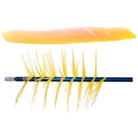 Trueflight Spiral Wrap Flu-Flu Feathers Yellow RW 100 pk.