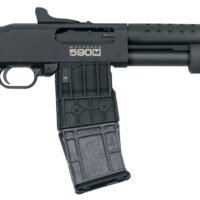 Mossberg 50206 590M Mag-Fed 12 Gauge 2.75" 10+1 18.50" Cylinder Bore Barrel Matte Blued Rec with Ghost Ring Sight Black Synthetic Stock Right Hand