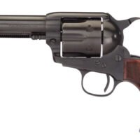 Taylors & Company 550885DE Runnin Iron Black Rock 45 Colt (LC) Caliber with 4.75" Barrel, 6rd Capacity Cylinder, Overall Black Nitride Finish Steel, Checkered Walnut Grip & Overall Taylor Polish