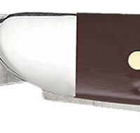 Case 00046 Peanut  2.10"/1.53" Folding Clip/Pen Plain As-Ground Tru-Sharp SS Blade/Brown Jigged Synthetic Handle