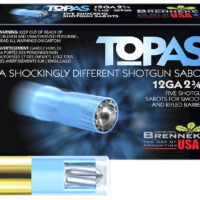Brenneke SL122TOP TOPAS  12Gauge 2.75" 2/3oz Sabot Slug Shot 5 Per Box/50 Case