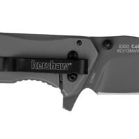 Kershaw 8300 DuoJet 3.25" Folding Clip Point Plain Gray TiCN 8Cr13MoV SS Blade Gray TiCN Stainless Steel Handle Includes Pocket Clip