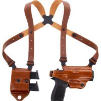 Galco MCII652 Miami Classic II Shoulder System Size Fits Chest Up To 56" Tan Leather Compatible w/S&W M&P Shield/Glock 43/43X Right Hand