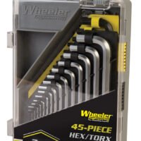 Wheeler 1081959 SAE/Metric Hex & Torx Key Set Silver Steel 45 Pieces