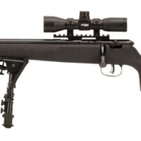 Savage Arms 13836 Rascal Target XP Youth 22 LR 1rd 16.12" Barrel, Matte Blued Metal Finish, Matte Black Synthetic Stock, Includes 4x32mm Scope & Bipod, Left Hand