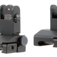 TacFire IS002 Pop Up Iron Sights/Spring Loaded  Black Anodized Flip Up for AR-Platform