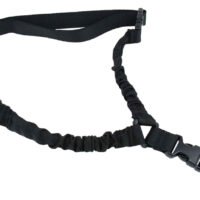 TacFire SL002B One Point Sling Black Nylon 30"-40" OAL Adjustable Double Bungee Rifle