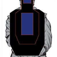Birchwood Casey 35721 Dirty Bird Bad Guy IPSC Silhouette Tagboard Hanging Pistol 12" x 18" Black/Blue/White 100 Per Pkg