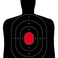 Birchwood Casey 35702 Dirty Bird BC-27 Silhouette Tagboard Hanging Pistol 12" x 18" Black/Red 100 Per Pkg