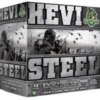 HEVI-Shot HS61224 HEVI-Steel  12Gauge 2.75" 1 1/8oz 4Shot 25 Per Box/10 Case