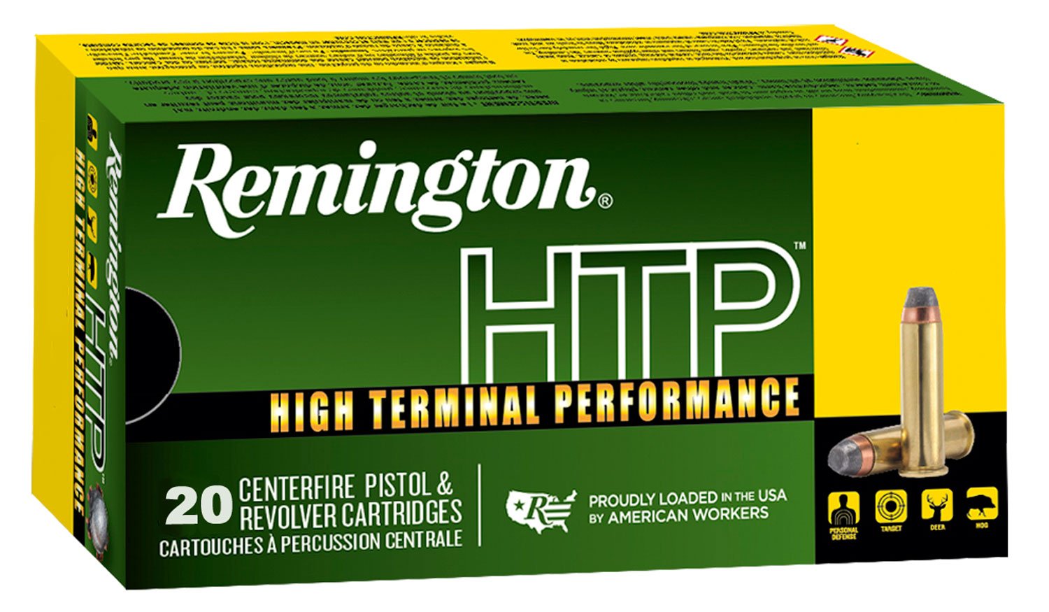 Remington Ammunition 21455 HTP 45ACP 230gr Jacketed Hollow Point 20 Per Box/25 Case