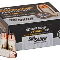 Sig Sauer E40SW250 Elite Performance 40S&W 180gr V-Crown Jacketed Hollow Point 50 Per Box/10 Case