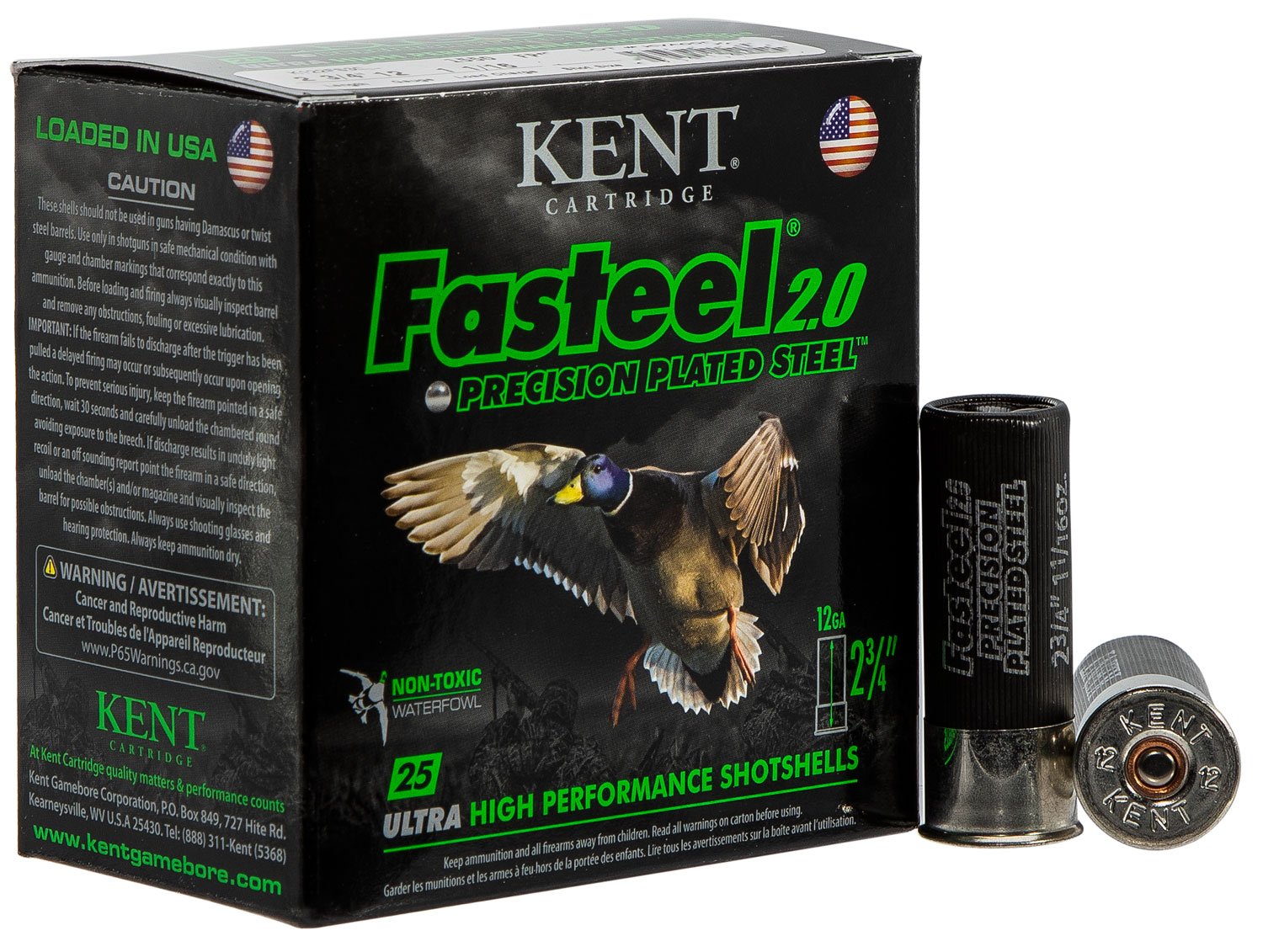 Kent Cartridge K122FS303 Fasteel 2.0 12 Gauge 2.75" 1 1/16 oz 3 Shot 25 Per Box/ 10 Case