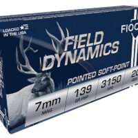 Fiocchi 7RMA Field Dynamics  7mmRemMag 139gr Pointed Soft Point 20 Per Box/10 Case