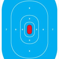 Pro-Shot SILHINTPBLUE SplatterShot  Silhouette Hanging Tagboard 12" x 18" Hi-Vis Blue Impact Enhancement White 8 Per Pkg