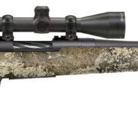 Mossberg 28066 Patriot Super Bantam 7mm-08 Rem Caliber with 5+1 Capacity, 20" Fluted Barrel, Blued Metal Finish & TrueTimber Strata Synthetic Stock Right Hand (Youth) Includes 3-9x40mm Scope
