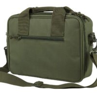 NcStar CPDX2971G VISM Double Pistol Range Bag w/Mag Pouches Heavy Duty Lockable Zippers For Compliance Padded Carry Handle Adjustable Shoulder Strap Green