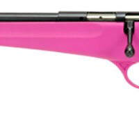 Savage Arms 13844 Rascal  Youth 22 LR 1rd 16.13" Matte Black Sporter Barrel, Matte Black Carbon Steel Receiver, Pink Fixed Synthetic Stock, Left Hand