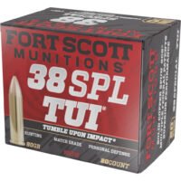 Fort Scott Munitions Pistol Ammo 38 Spl 80 gr. TUI 20 rd.
