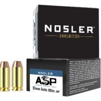 Nosler 51400 Assured Stopping Power Handgun 10mmAuto 180gr Jacketed Hollow Point 20 Per Box/20 Case