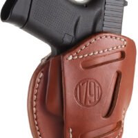 1791 Gunleather 3WH2CBRA 3-Way IWB/OWB Size 02 Classic Brown Leather Belt Loop Compatible w/ Ruger LCP Compatible w/ Glock 42 Compatible w/ S&W Bodyguard Ambidextrous Hand