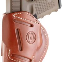 1791 Gunleather 4WH5CBRR 4-Way IWB/OWB 05 Classic Brown Leather Belt Clip Fits S&W M&P/Springfield XD/Glock 17/HK VP9