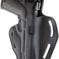 1791 Gunleather BHX1CLSBLR BHX  OWB Size 01 Stealth Black Leather Belt Slide Fits 4"-5" 1911 Right Hand