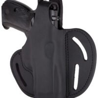 1791 Gunleather BHX3SBLR BHX  OWB Size 03 Stealth Black Leather Belt Slide Compatible w/Glock/S&W M&P Shield Right Hand