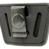 1791 Gunleather UIWSBLA UIW  IWB/OWB Black Leather Belt Clip Fits Most Small-Mid Frame Autos Ambidextrous