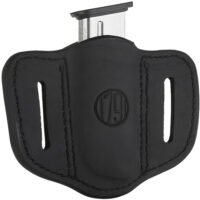 1791 Gunleather MAG11SBLA MAG1.1 Single Mag Holster Stealth Black Leather Belt Slide Compatible w/ Single Stack Ambidextrous