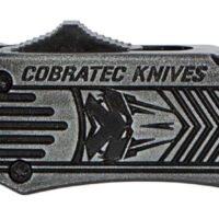 CobraTec Knives SSWCTK1STNS CTK-1 Small 2.75" OTF Tanto Plain D2 Steel Blade/Black Stonewashed Aluminum Handle Features Glass Breaker Includes Pocket Clip