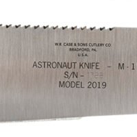 Case 12019 Astronaut M-1 Commemorative 11.75" Fixed Machete Plain/Saw As-Ground High Carbon Steel Blade/Smooth White Synthetic Handle