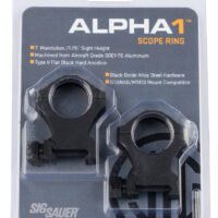 Sig Sauer Electro-Optics SOA10022 Alpha 1 Matte Black 1" Extra High 0 MOA