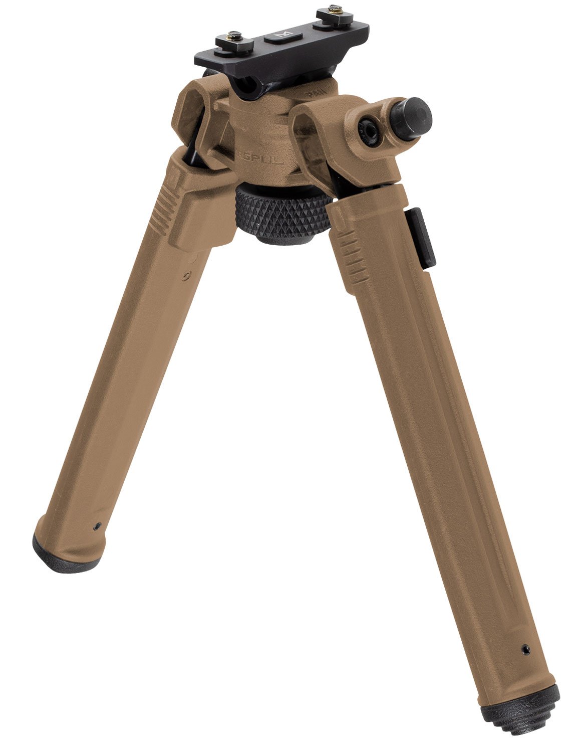 Magpul MAG933-FDE Bipod M-LOK Attachment, Flat Dark Earth Mil-Spec Anodized Aluminum, 6.80-10.30" Vertical Adjustment, Rubber Feet for AR-Platform