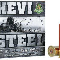 HEVI-Shot HS60002 HEVI-Steel  12Gauge 3" 1 1/4oz 2Shot 25 Per Box/10 Case
