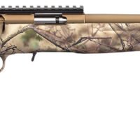 Ruger 8373 American Rimfire Full Size 22 WMR 9+1 18" Bronze Cerakote Threaded Barrel & Alloy Steel Receiver w/Picatinny Rail, Go Wild Camo I-M Brush Fixed Synthetic Stock, Right Hand