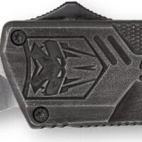 CobraTec Knives SWCTLWDNS Lightweight  3.25" OTF Drop Point Plain D2 Steel Blade/Stonewashed Aluminum Handle Includes Pocket Clip