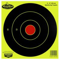 Birchwood Casey 35950 Dirty Bird  Bullseye Paper Hanging Pistol/Rifle Black/Yellow 50 Per Pkg