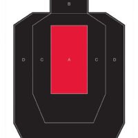 Birchwood Casey 35743 Dirty Bird  IPSC Tagboard Hanging Pistol 16.50" x 24" Black/Red White Impact Splatter 3 Per Pkg