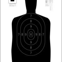 Action Target S29100 Qualification  Silhouette Heavy Paper Hanging 11.50" x 22" Black/White 100 Per Box