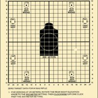 Action Target ALTC2100 Sighting Zeroing Center Mass Tagboard Hanging 25 Meters 8.75" x 11.50" Black/White 100 Per Box