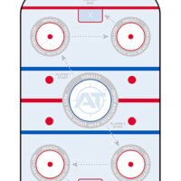 Action Target GSHOCKEY100 Entertainment  Hockey Paper Hanging 23" x 35" Blue/White 100 Per Box