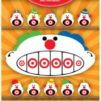 Action Target GSCARCLWN100 Entertainment  Clowns Paper Hanging 23" x 35" Multi-Color 100 Per Box