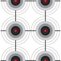 Birchwood Casey 37038 EZE-Scorer  6-Bullseye Paper Target 23" x 35" 100 Per Pack