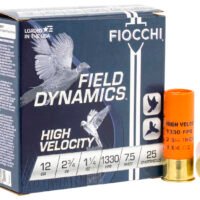 Fiocchi 12HV75 Field Dynamics High Velocity 12Gauge 2.75" 1 1/4oz 7.5Shot 25 Per Box/10 Case