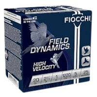 Fiocchi 20HV5 Field Dynamics High Velocity 20Gauge 2.75" 1oz 5Shot 25 Per Box/10 Case