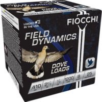 Fiocchi 410GT8 Field Dynamics Dove & Quail 410Gauge 2.50" 1/2oz 8Shot 25 Per Box/10 Case