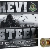HEVI-Shot HS61222 HEVI-Steel  12Gauge 2.75" 1 1/8oz 2Shot 25 Per Box/10 Case