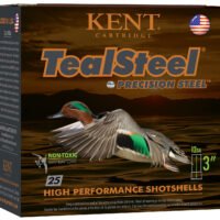 Kent Cartridge KTS123366 TealSteel Precision Steel 12Gauge 3" 1 1/4oz 6Shot 25 Per Box/10 Case